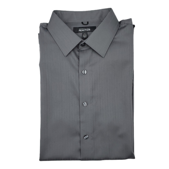 Kenneth Cole Reaction Other - Kenneth Cole Reaction Men’s Button Up Light Gray Long Sleeve - Large